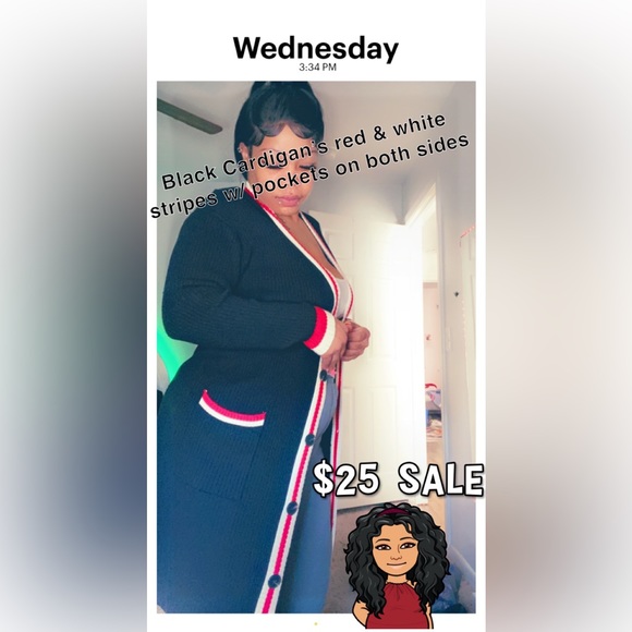 Long Black Cardigan - Picture 3 of 13